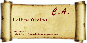 Czifra Alvina névjegykártya